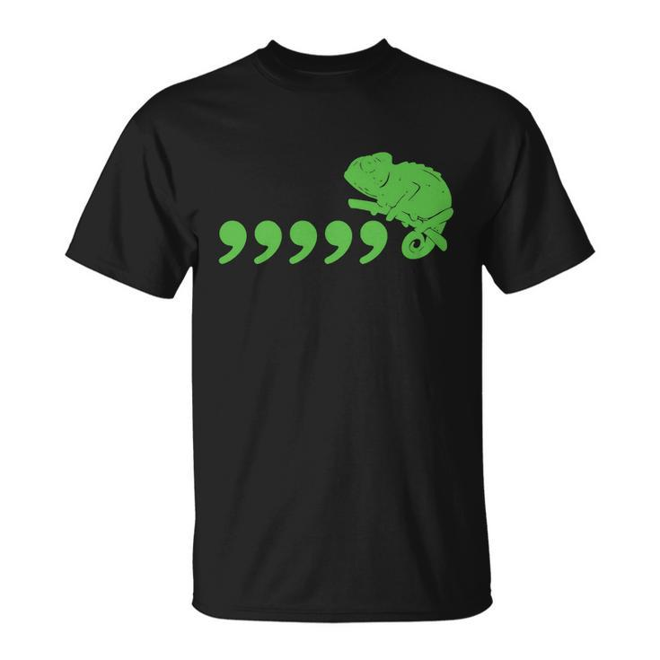 Comma Chameleon Funny Unisex T-Shirt