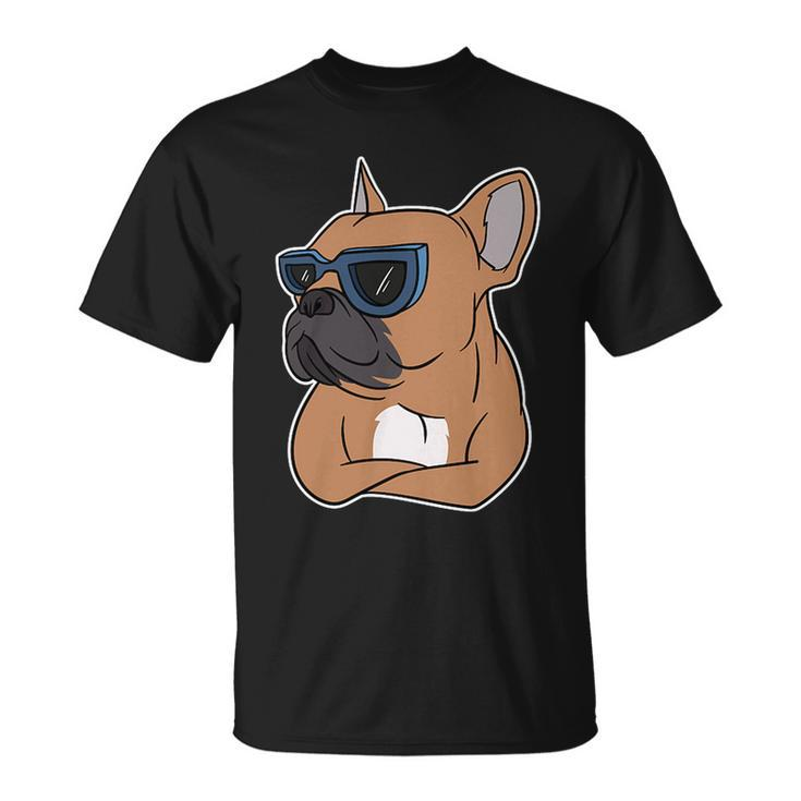 Cool French Bulldog Sunglasses Unisex T-Shirt
