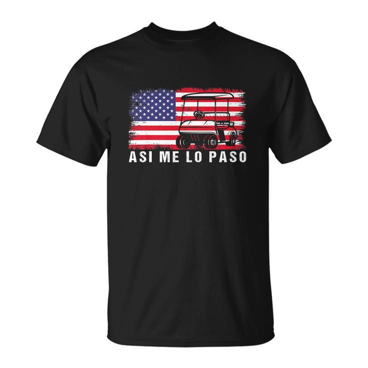 Cool Golfer American Flag 4Th Of July Unisex T-Shirt