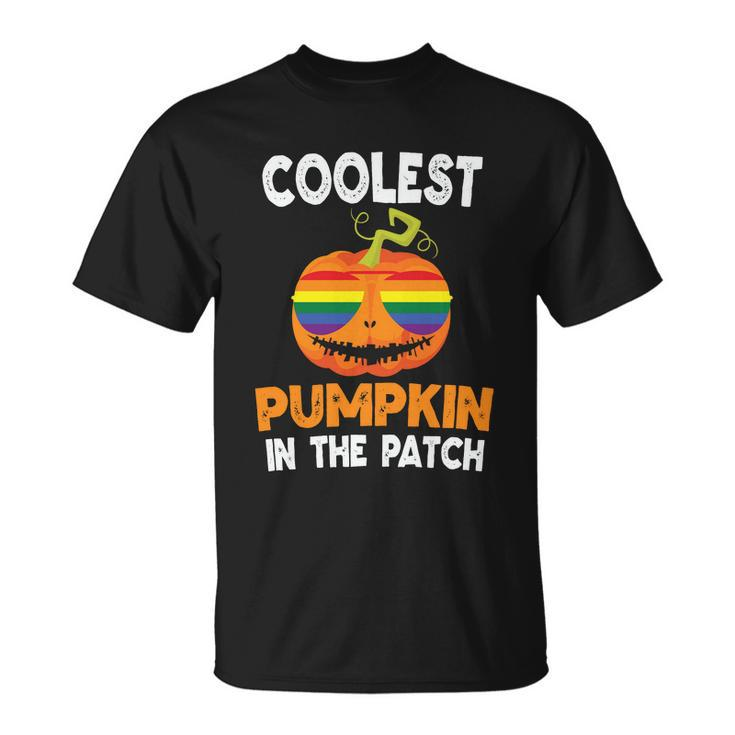 Coolest Pumpkin In The Patch Lgbt Gay Pride Lesbian Bisexual Ally Quote Unisex T-Shirt