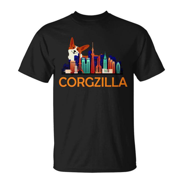 Corgzilla Funny Corgi Dog Unisex T-Shirt
