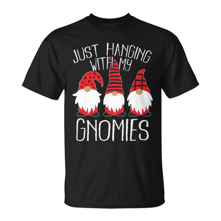 Cute Christmas Just Hanging With My Gnomies T-shirt