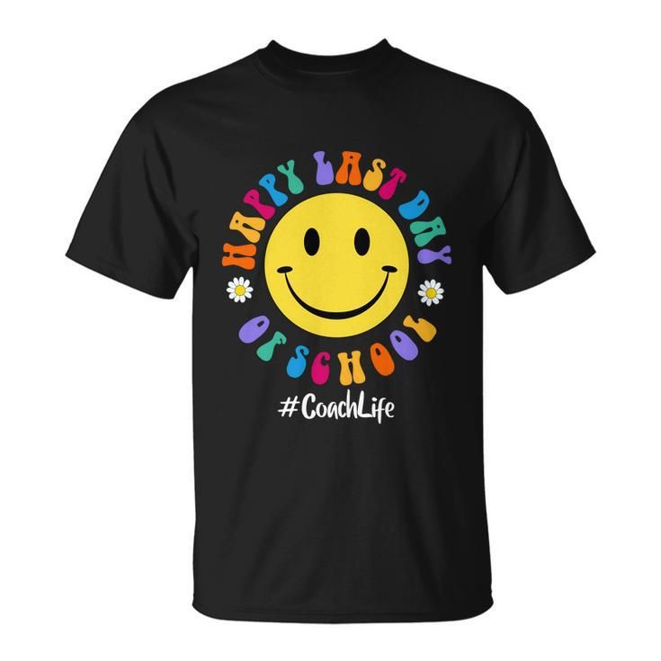 Cute Happy Last Day Of School Coach Crew Career Literacy Gift Unisex T-Shirt