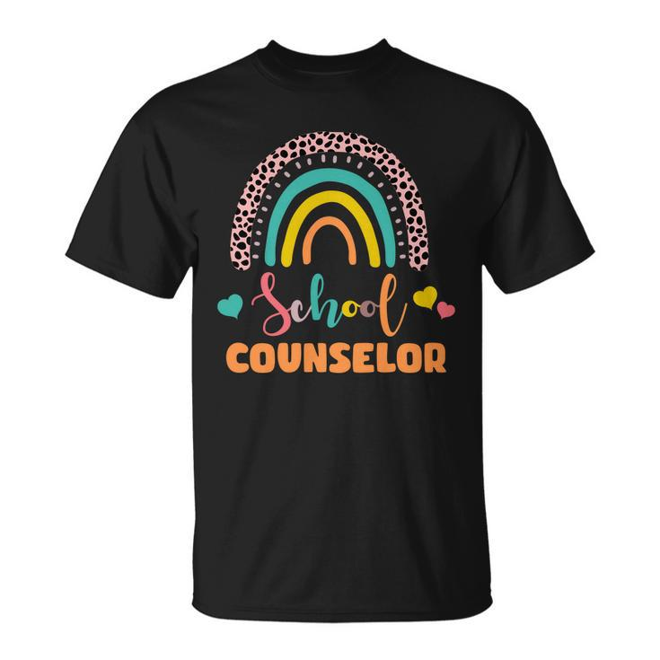 Cute School Counselor Rainbow Unisex T-Shirt