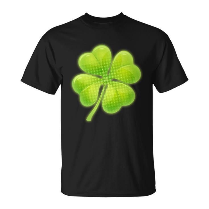 Cute St Patricks Day Lucky Glowing Shamrock Clover Unisex T-Shirt