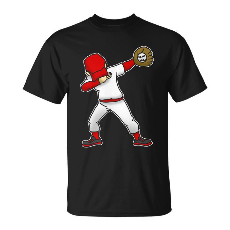 Dabbing Baseball Player Unisex T-Shirt
