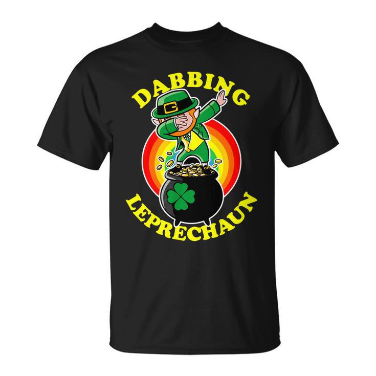 The Dabbing Leprechaun Irish Rainbow Dab St Patricks Day T-shirt