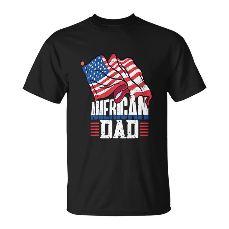 Dad Patriotic American Flag 4Th Of July Unisex T-Shirt