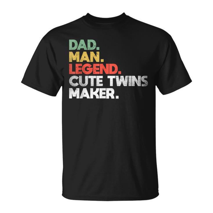 Dad Of Twins Cute Twins Maker Daddy Of Twins 2022 T-shirt