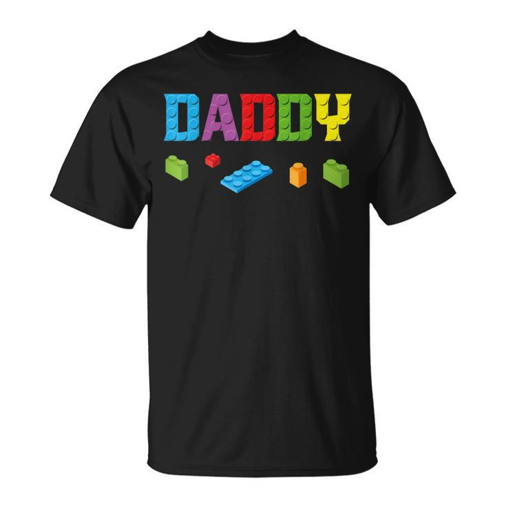 Daddy Master Builder Building Bricks Blocks Set T-shirt