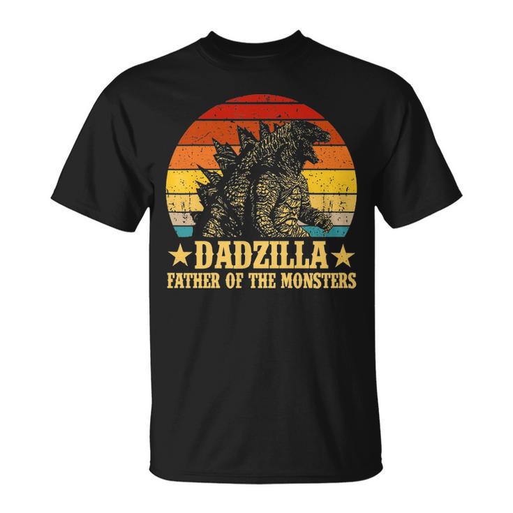 Vintage Dadzilla Father Of The Monsters Fathers Day T-Shirt - Thegiftio