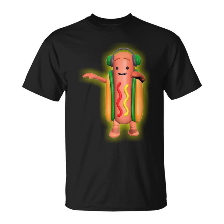 Dancing Hot Dog Funny Filter Meme Tshirt Unisex T-Shirt