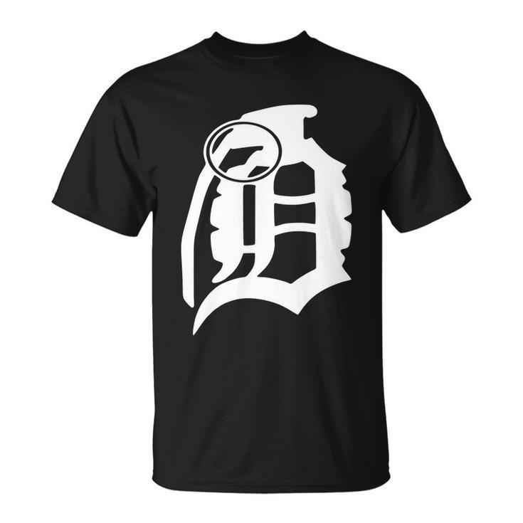 Detroit English D Grenade Michigan Logo Tshirt Unisex T-Shirt