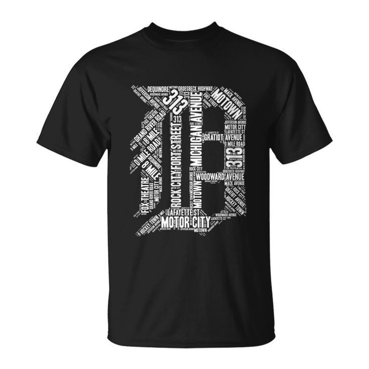 Detroit Graphic D Tshirt Unisex T-Shirt