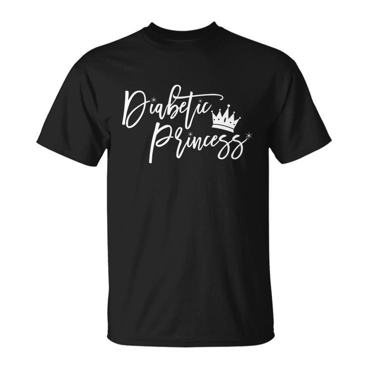 Diabetic Princess Type1 Diabetes Cute Crown Cute T-Shirt