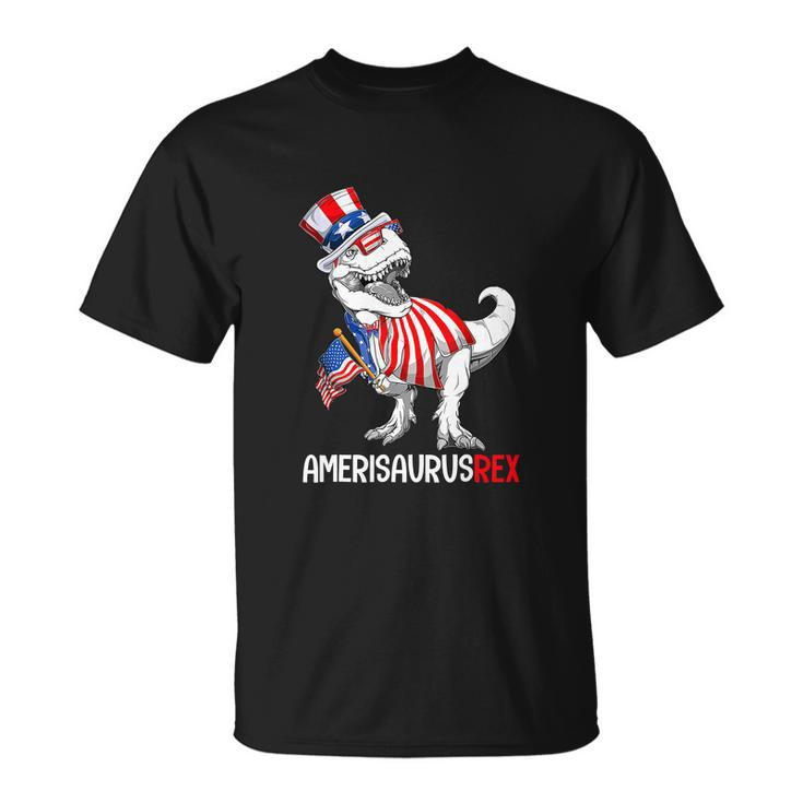 Dinosaur 4Th Of July Rex Amerisaurus Patriotic Boys T-shirt