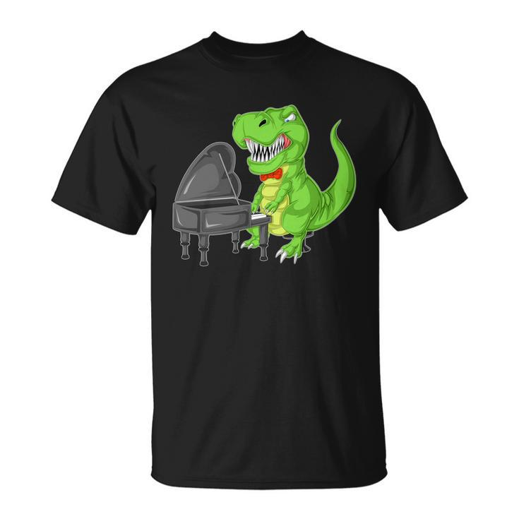 Dinosaur Piano Unisex T-Shirt