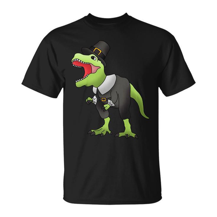 Dinosaur Thanksgiving Pilgrim Tshirt Unisex T-Shirt