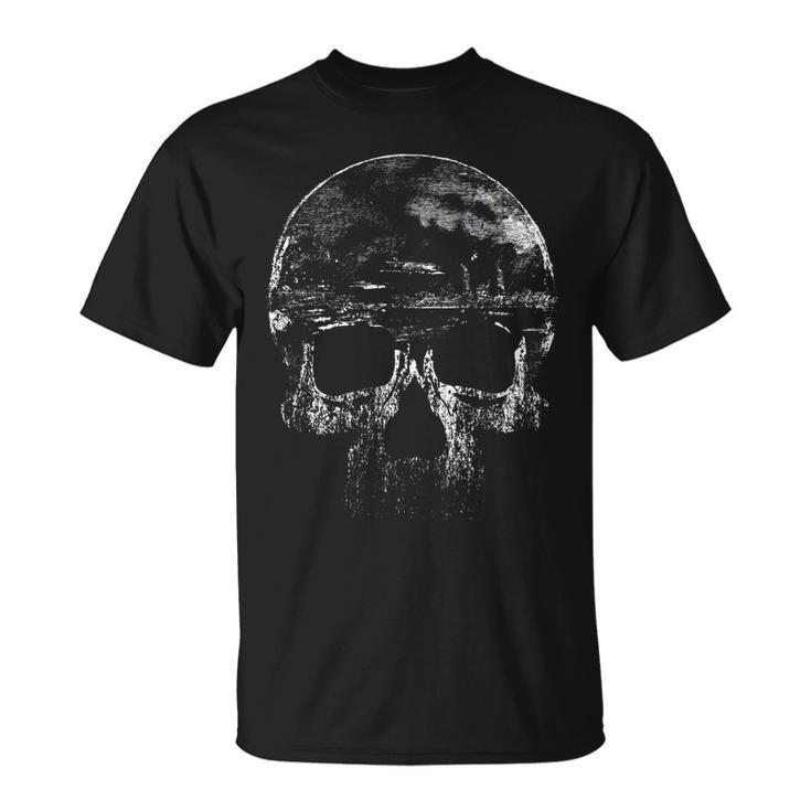 Distressed Skull Graphic Unisex T-Shirt