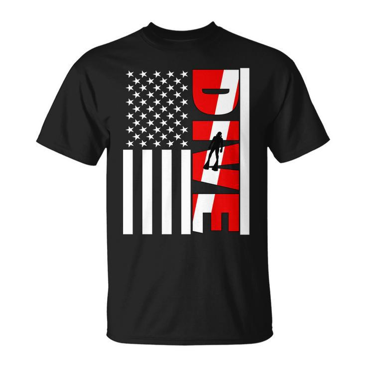 Diver American Flag T-Shirt