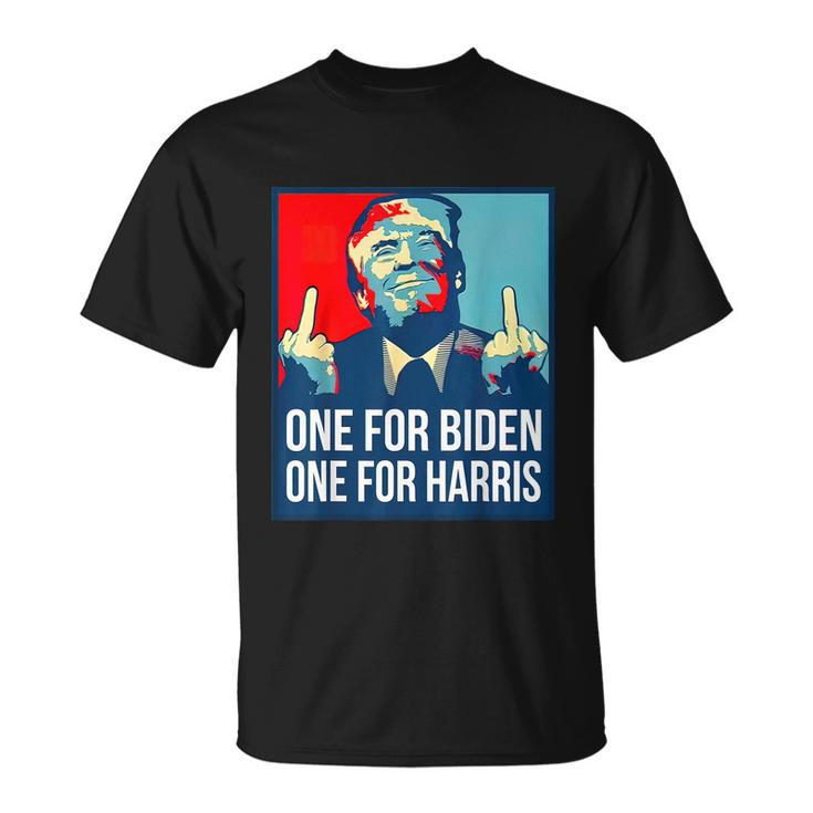 Donald Trump Middle Finger Biden Harris America Republican Unisex T-Shirt