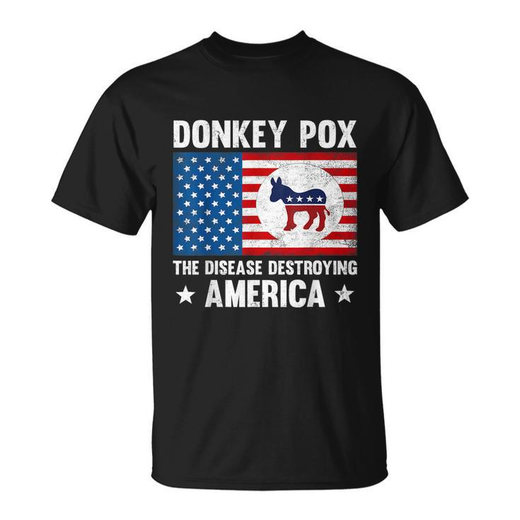 Donkey Pox The Disease Destroying America Funny Anti Biden V3 Unisex T-Shirt