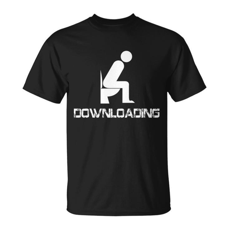 Downloading Poop Toilet Tshirt Unisex T-Shirt