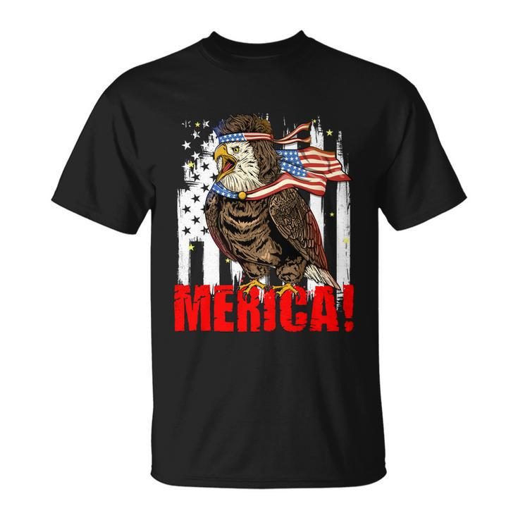 Eagle American Flag Usa Flag Mullet Eagle 4Th Of July Merica Gift Unisex T-Shirt