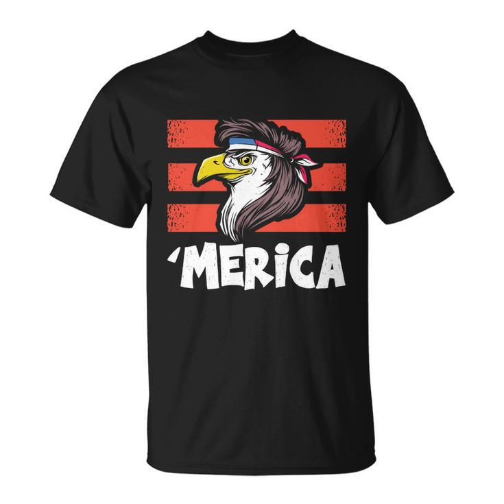 Eagle Mullet 4Th Of July 2021Gift Usa American Flag Merica Cool Gift Unisex T-Shirt