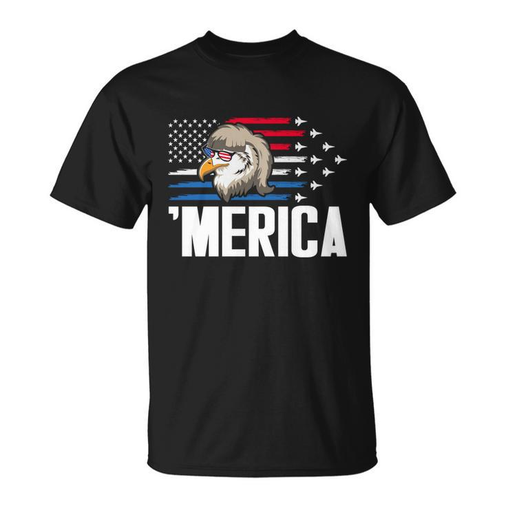 Eagle Mullet 4Th Of July Gift Usa American Flag Merica Cool Gift Unisex T-Shirt