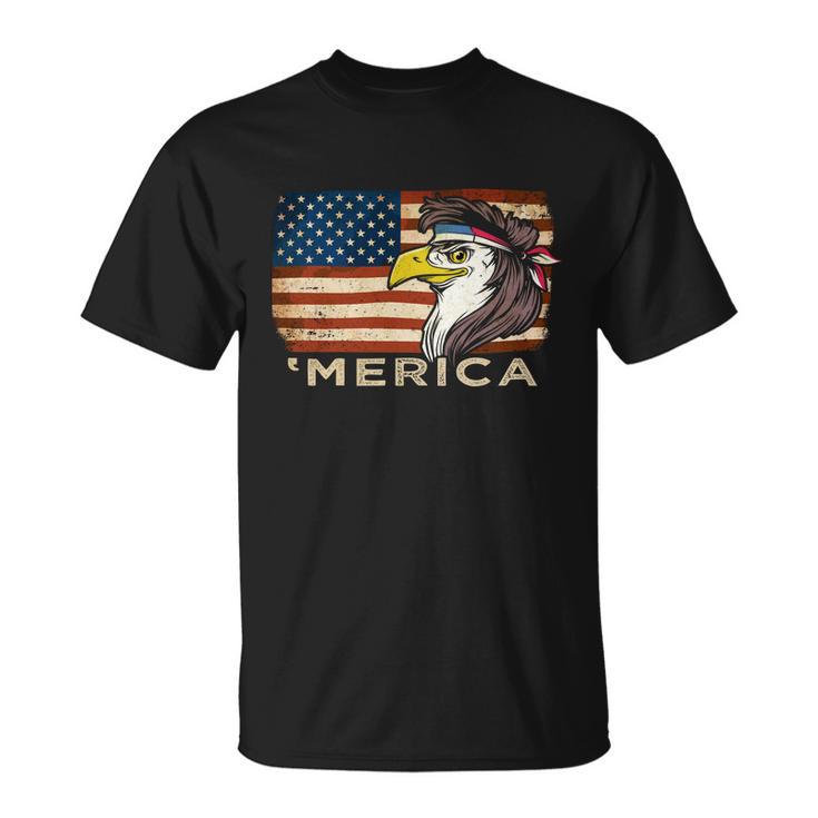 Eagle Mullet Usa American Flag Merica 4Th Of July Gift Unisex T-Shirt