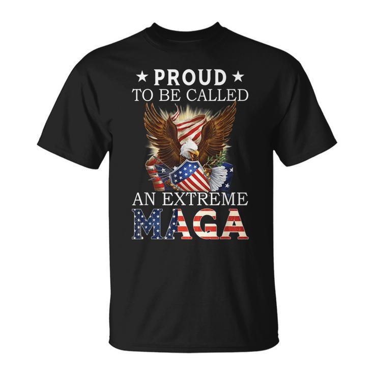 Eagle Proud To Be Called An Extreme Ultra Maga American Flag T-shirt