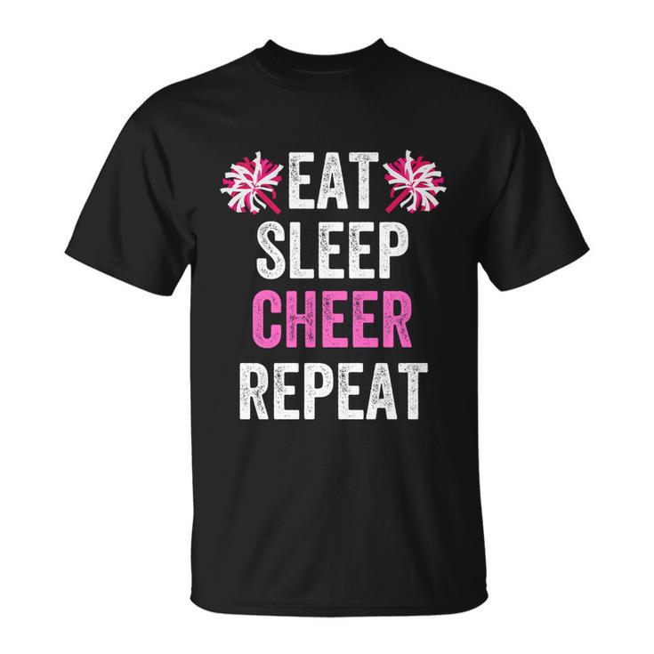 Eat Sleep Cheer Repeat Cheerleading Cute Gift Unisex T-Shirt