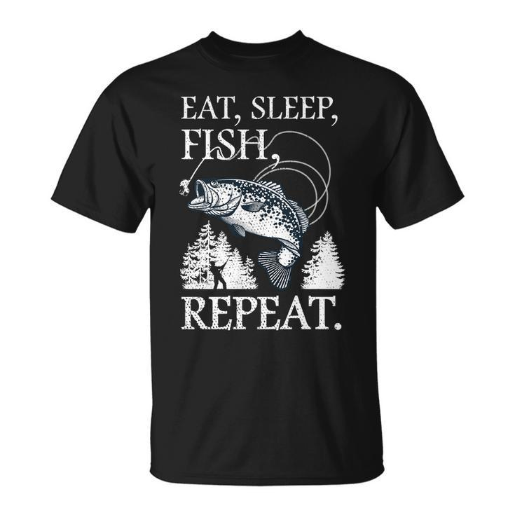 Eat Sleep Fish Repeat Tshirt Unisex T-Shirt
