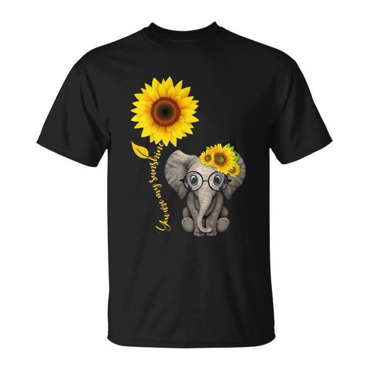 Elephant Sunflower You Are My Sunshine V2 Unisex T-Shirt