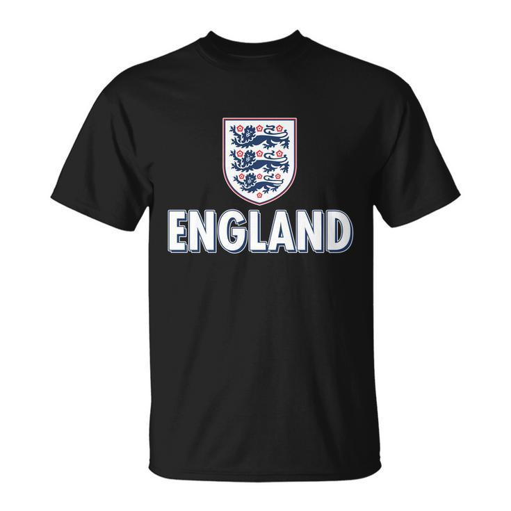 England Soccer Three Lions Flag Logo Unisex T-Shirt