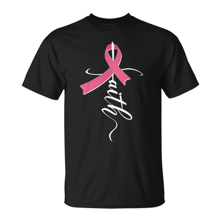 Faith Breast Cancer Awareness Ribbon Unisex T-Shirt