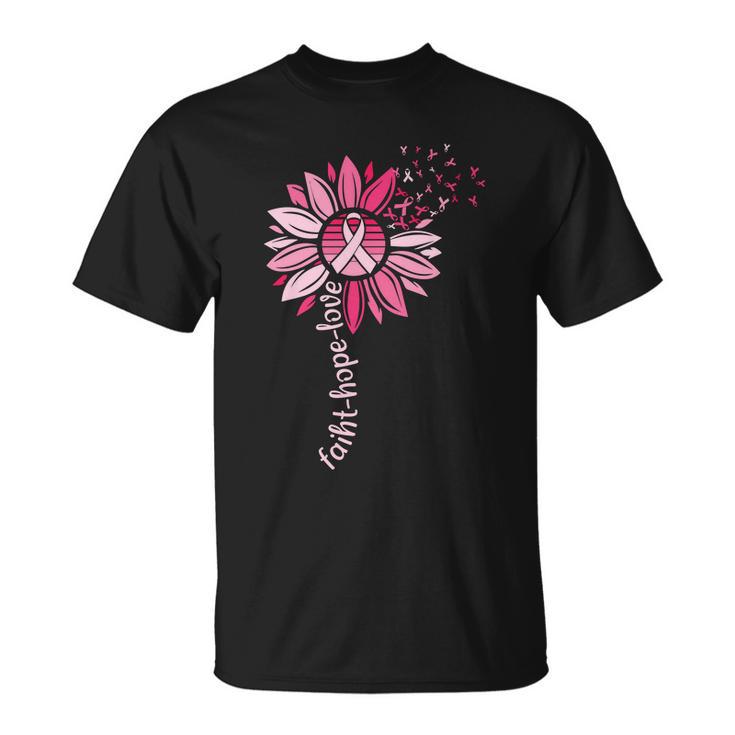 Faith Hope Love Pink Ribbon Breast Caner Unisex T-Shirt