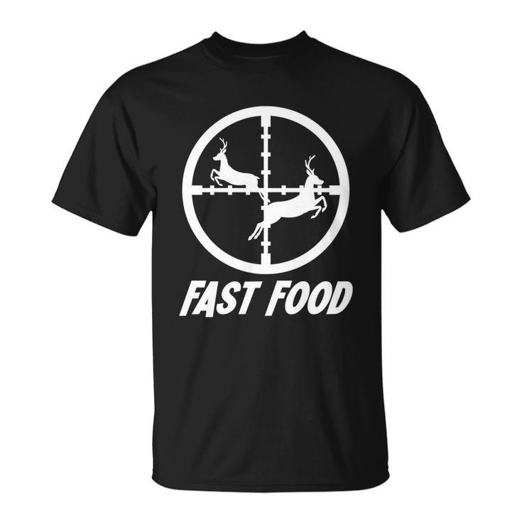 Fast Food Hunting Deer V2 Unisex T-Shirt