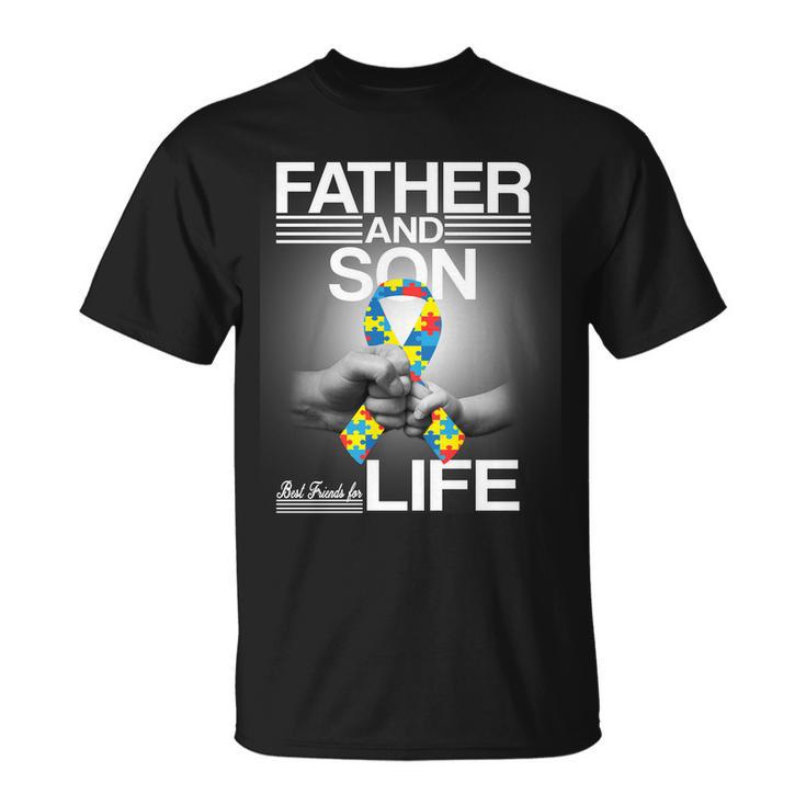 Father Son Best Friends For Life Autism Awareness Tshirt Unisex T-Shirt