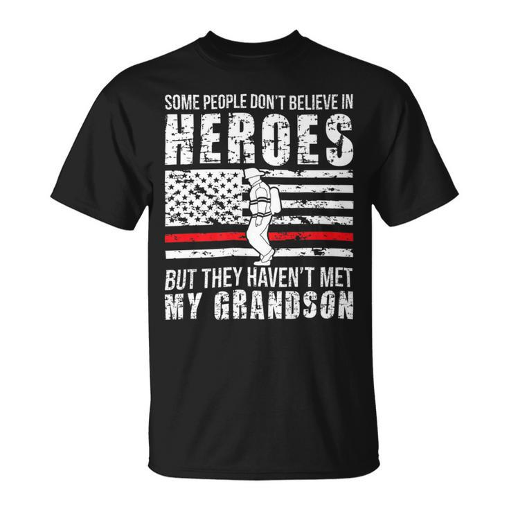 Firefighter Proud Fireman Grandpa Of A Firefighter Grandpa Unisex T-Shirt