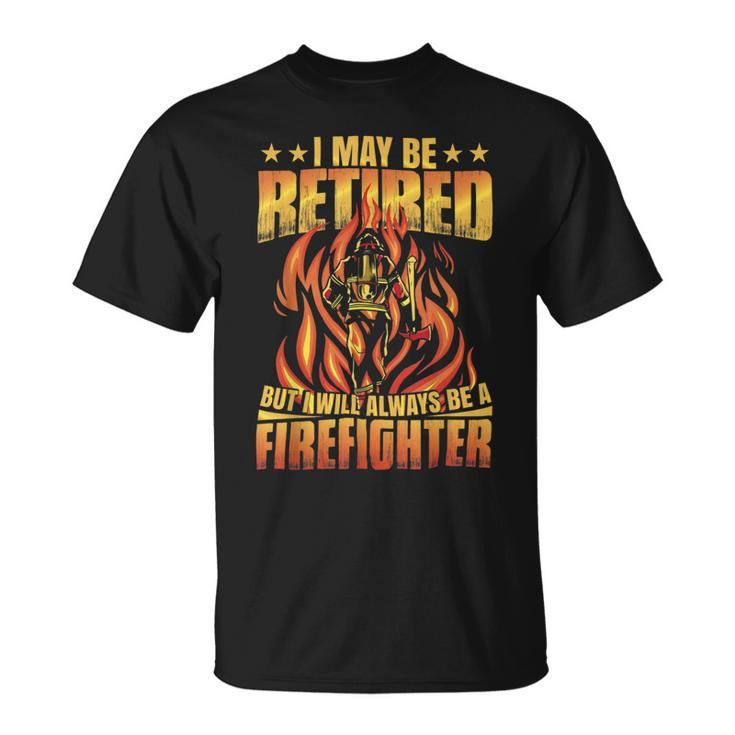 Firefighter Retired Firefighter Fire Truck Grandpa Fireman Retired Unisex T-Shirt