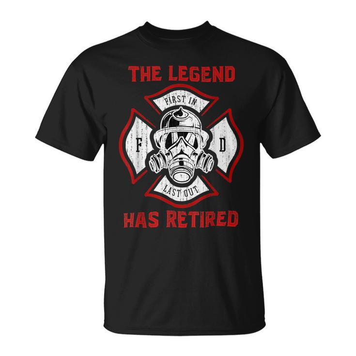 Firefighter Retired Fireman Retirement Proud Firefighter Unisex T-Shirt