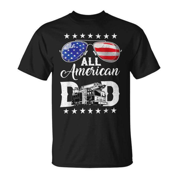 Firefighter Sunglasses American Firefighter Dad Patriotic 4Th Of July V2 Unisex T-Shirt