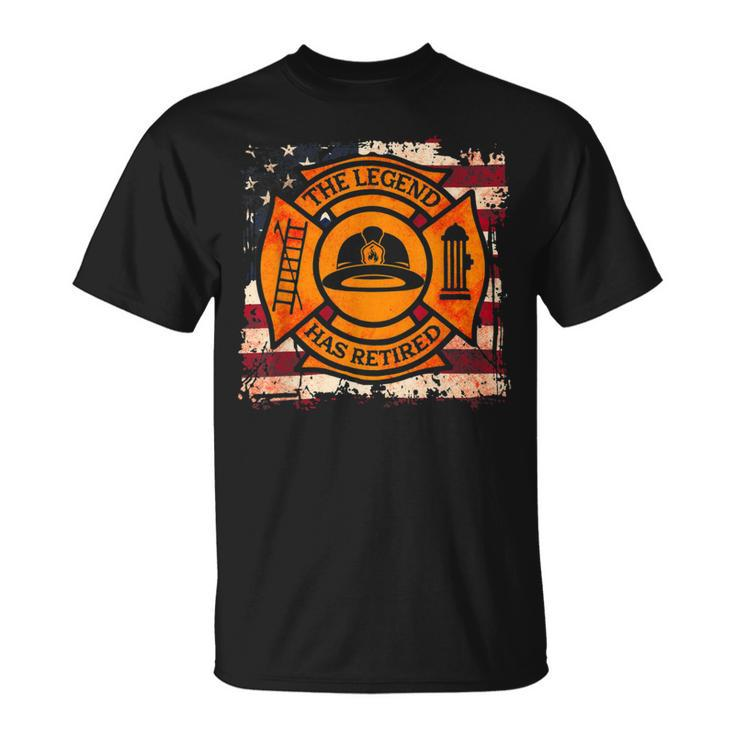 Firefighter The Legend Has Retired Fireman Firefighter Unisex T-Shirt
