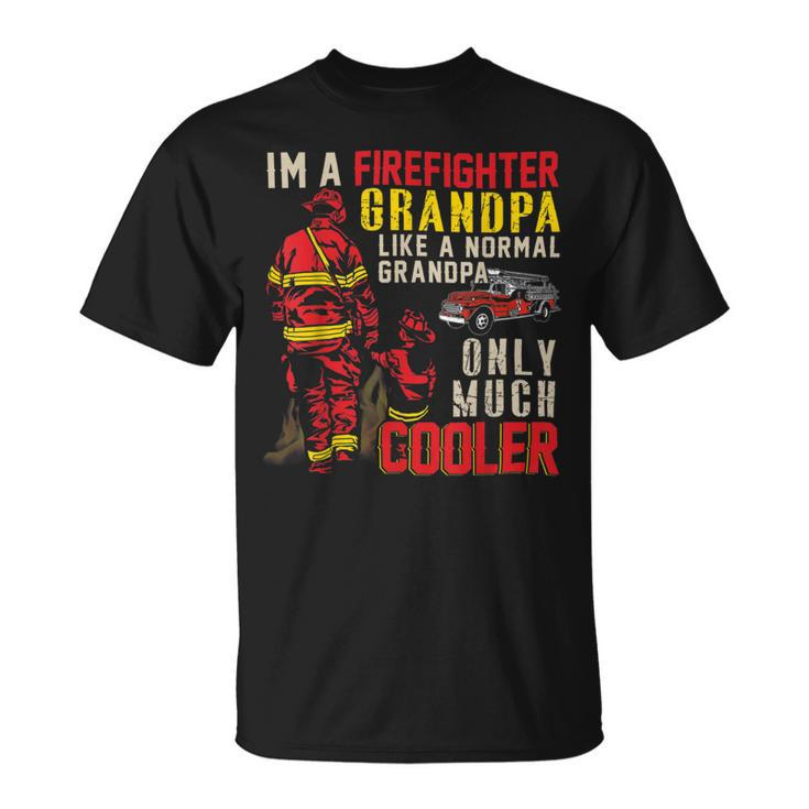Firefighter Vintage Im A Firefighter Grandpa Definition Much Cooler Unisex T-Shirt