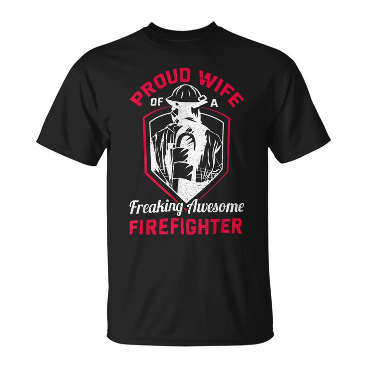 Firefighter Wildland Fireman Volunteer Firefighter Wife Fire Department V2 Unisex T-Shirt