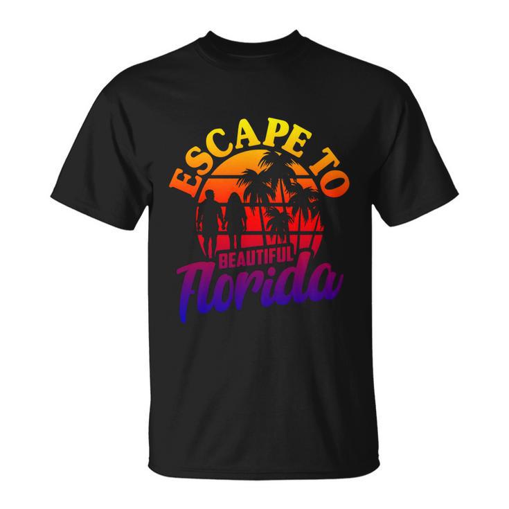 Florida Escape To Beautiful Florida Vintage Desantis Escape Great Gift Unisex T-Shirt