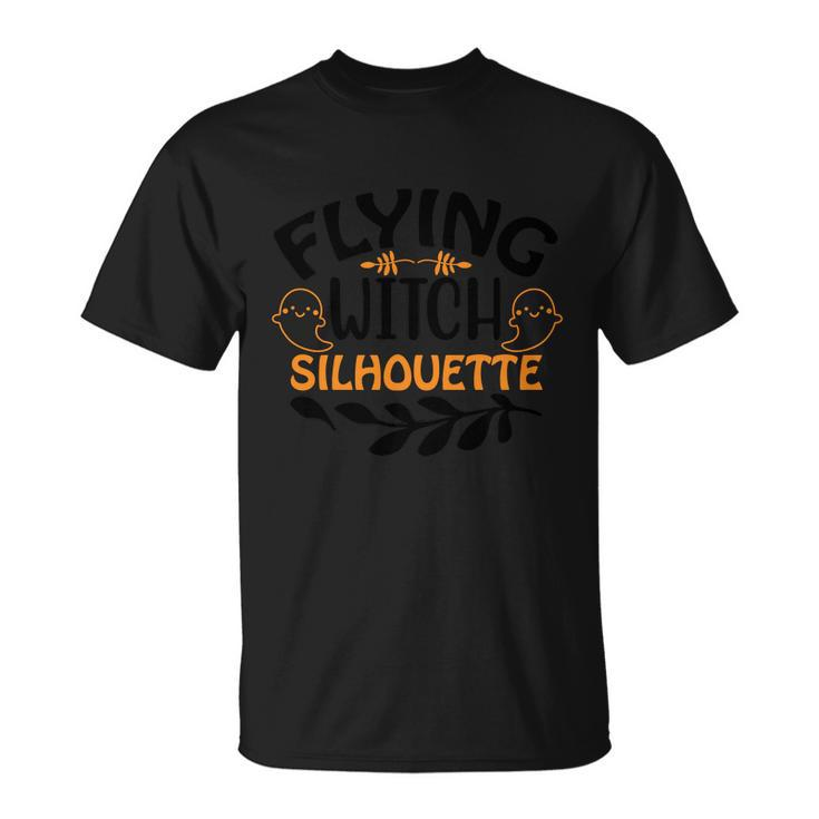 Flying Witch Silhouette Halloween Quote Unisex T-Shirt