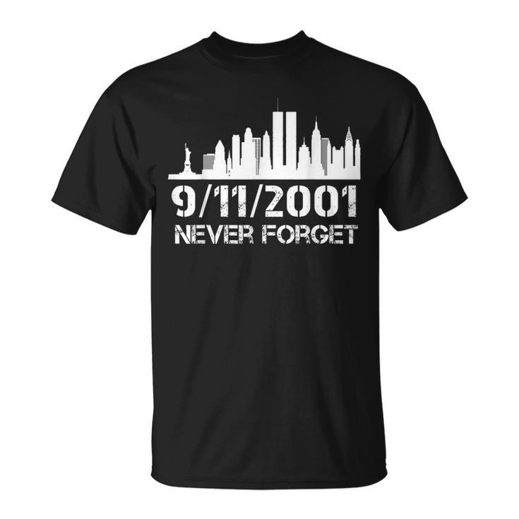 Never Forget 911 20Th Anniversary Patriot Memorial Day T-shirt